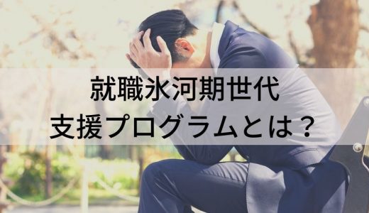 就職氷河期世代支援プログラムとは？ プログラムの内容や受けられる支援について